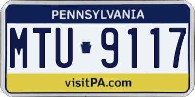 PA license plate MTU9117