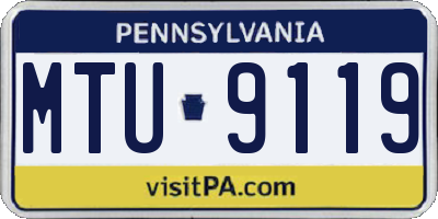 PA license plate MTU9119