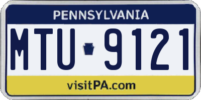PA license plate MTU9121
