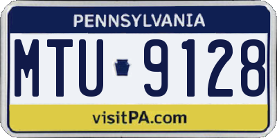 PA license plate MTU9128