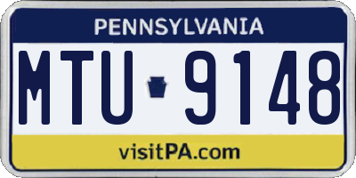 PA license plate MTU9148