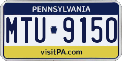PA license plate MTU9150