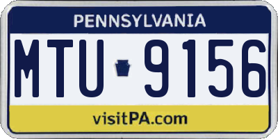 PA license plate MTU9156