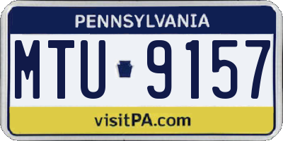 PA license plate MTU9157