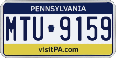 PA license plate MTU9159