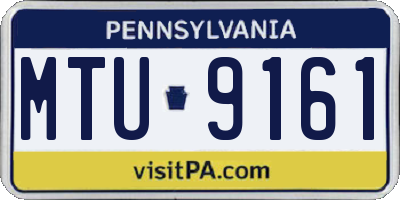 PA license plate MTU9161