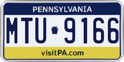 PA license plate MTU9166