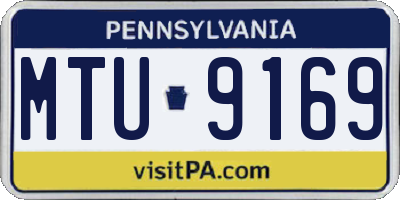 PA license plate MTU9169