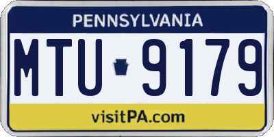 PA license plate MTU9179