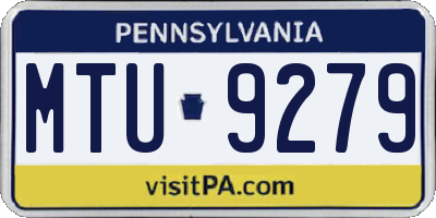 PA license plate MTU9279