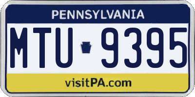 PA license plate MTU9395