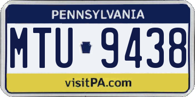 PA license plate MTU9438