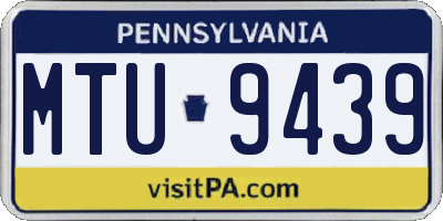PA license plate MTU9439