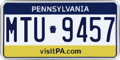 PA license plate MTU9457