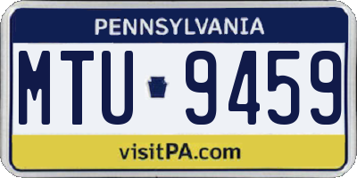 PA license plate MTU9459
