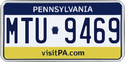 PA license plate MTU9469