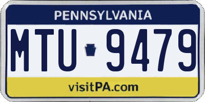 PA license plate MTU9479