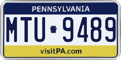 PA license plate MTU9489