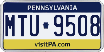 PA license plate MTU9508