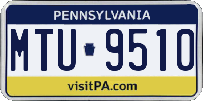 PA license plate MTU9510