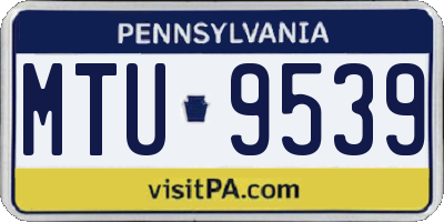 PA license plate MTU9539