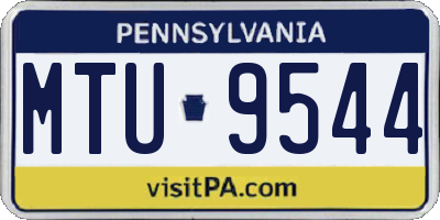 PA license plate MTU9544