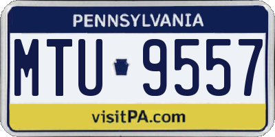 PA license plate MTU9557