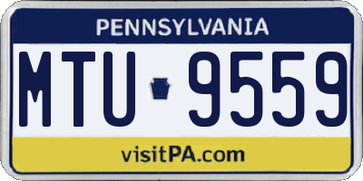 PA license plate MTU9559