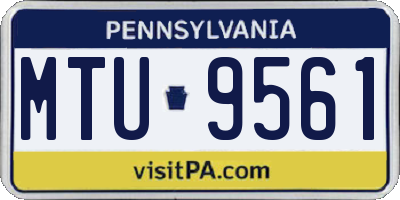 PA license plate MTU9561