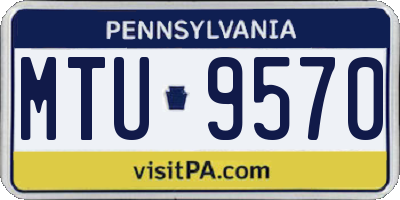 PA license plate MTU9570