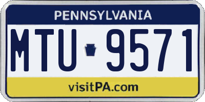PA license plate MTU9571