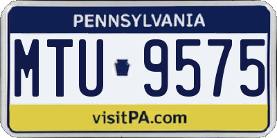 PA license plate MTU9575