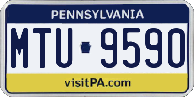 PA license plate MTU9590