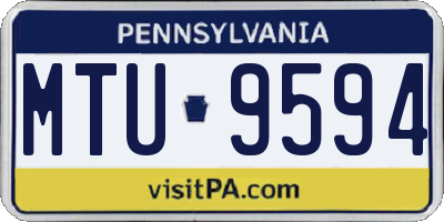 PA license plate MTU9594