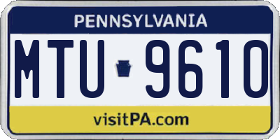 PA license plate MTU9610