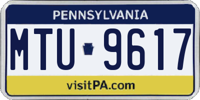 PA license plate MTU9617