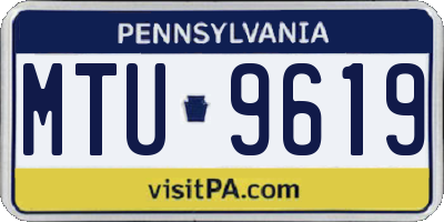 PA license plate MTU9619