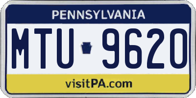 PA license plate MTU9620
