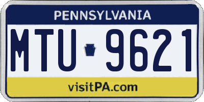 PA license plate MTU9621