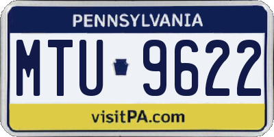 PA license plate MTU9622