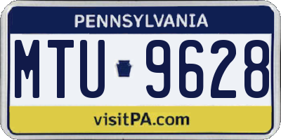 PA license plate MTU9628