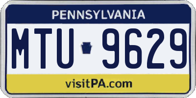 PA license plate MTU9629