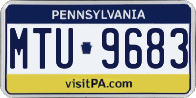 PA license plate MTU9683