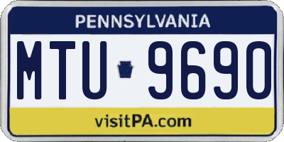 PA license plate MTU9690