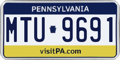 PA license plate MTU9691