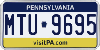 PA license plate MTU9695