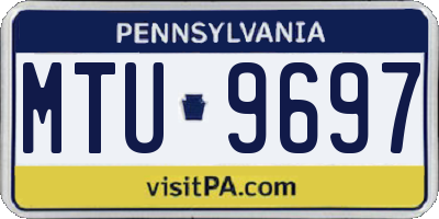PA license plate MTU9697