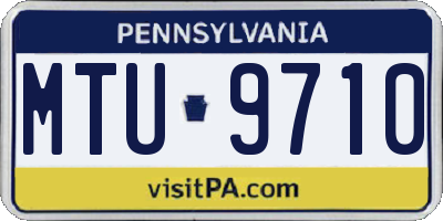 PA license plate MTU9710