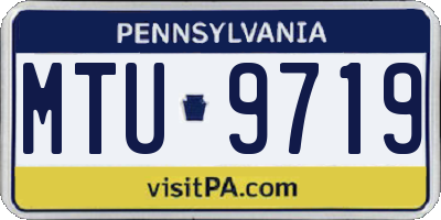 PA license plate MTU9719