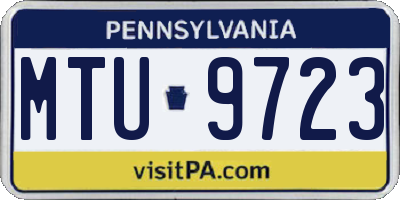 PA license plate MTU9723